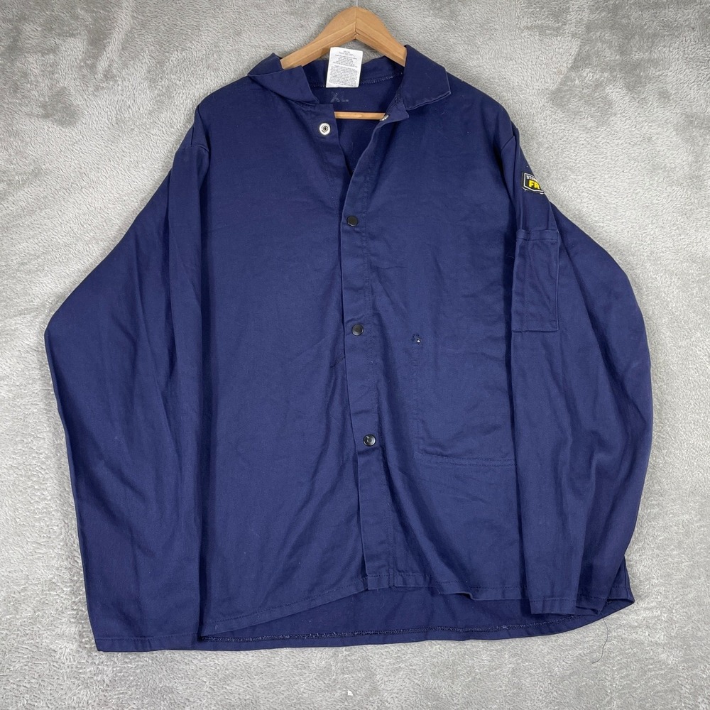 Steiner Flame Resistant Jacket Mens XL Blue Work Utility Heavy Duty Streetwear